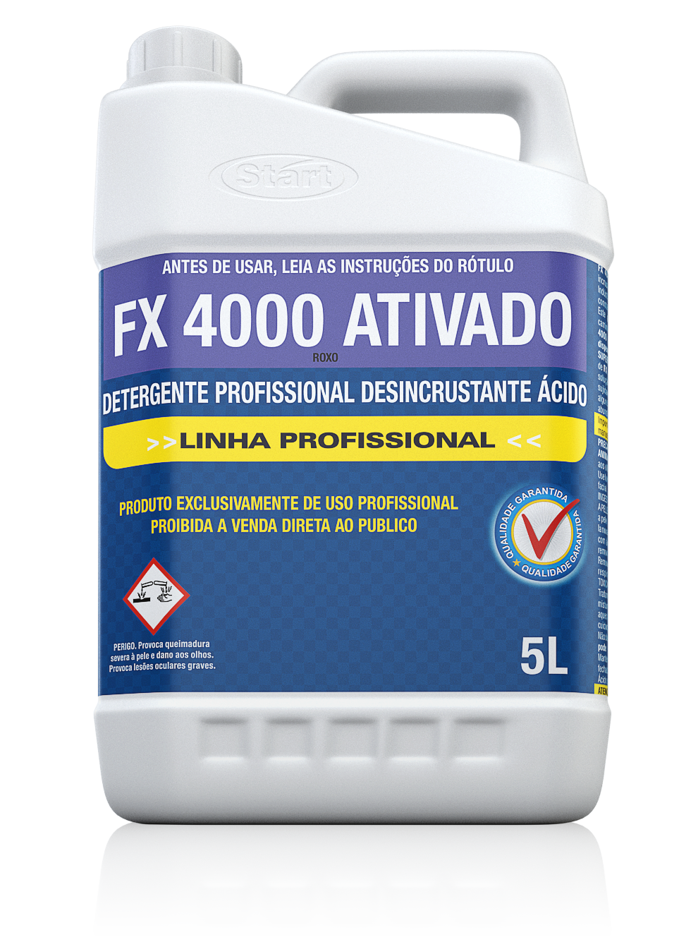 Imagem do produto FX 4000 Ativado Detergente Profissional Desincrustante Ácido START 5L